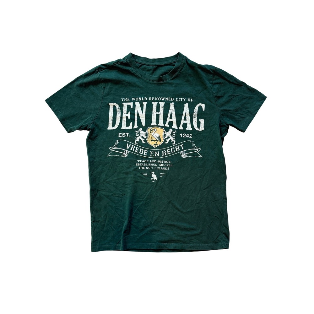 Fox Originals Den Haag Netherlands Graphic T Shirt Green Short Sleeve Tee